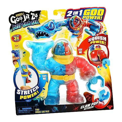 Heroes of Goo Jit Zu Bandai CO42685 Tyro Pack Deep GOO Sea Actionfigur, Mehrfarbig von Heroes of Goo Jit Zu