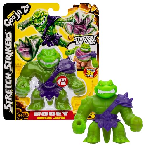 Heroes of Goo Jit Zu Bandai CO42845 Actionfigur, Entdecken Sie die Stretch-Strick-Figur, Rock Jaw, dehnt und dehnt, Mehrfarbig, CO42845 von Heroes of Goo Jit Zu