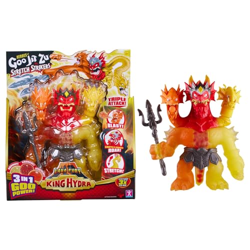 Heroes of Goo Jit Zu BANDAI CO42948 Actionfigur, der mächtigste Held, King Hydra hat mit seinen Fury Lava-Kräften in 25 cm, Mehrfarbig von Heroes of Goo Jit Zu