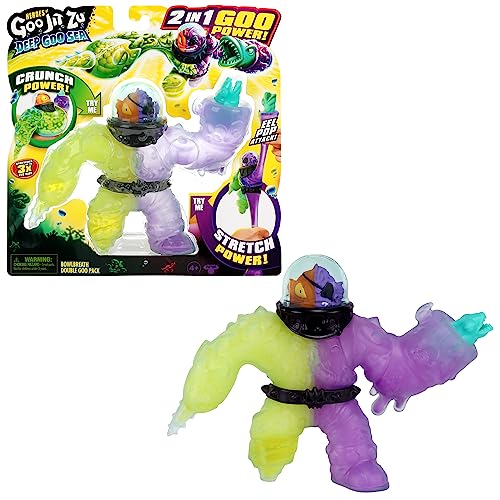 Heroes of GOO JIT Zu Deep GOO Sea – 16,5 cm große Figur Bowlbreath mit 2-in-1-Schleim-Power; super Stretchy und dehnbar von Heroes of Goo Jit Zu