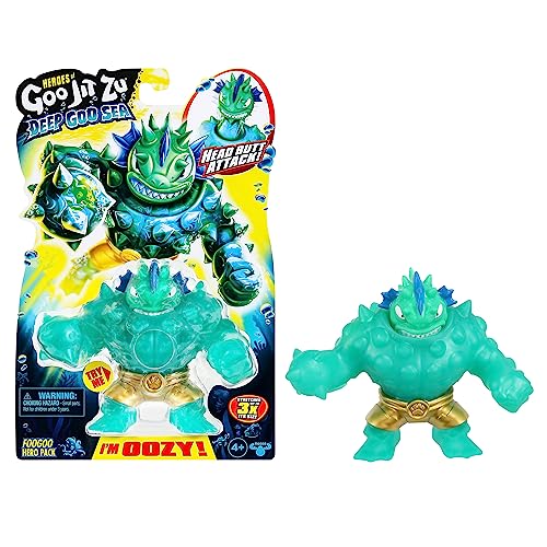 Heroes of Goo Jit Zu Deep GOO Sea Helden-Packung mit Foogoo. Super Stretchy und Dehnbare Actionfigur mit besonderer Schleimfüllung von Heroes of Goo Jit Zu