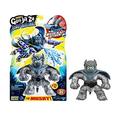 Heroes of Goo Jit Zu Deep GOO Sea Helden-Packung mit Mantara. Super Stretchy und Dehnbare Actionfigur mit besonderer Schleimfüllung und Wasserspritz-Feature von Heroes of Goo Jit Zu