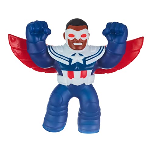 Heroes of Goo Jit Zu GOO JIT Zu Marvel Hero Pack Captain America Sam Wilson Squishy 11,4 cm groß Ideales Weihnachts- oder Geburtstagsgeschenk für Jungen Superheldenspielzeug (41371) von Heroes of Goo Jit Zu