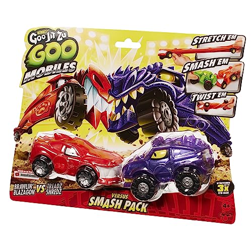 Heroes of Goo Jit Zu GOO Mobiles Blazagon vs Shredz. Stretch 'em! Smash 'em! Twist 'em! Fix Them and start again! Geschenk für 4-jährige Mädchen, Jungen und GOO JIT Zu Fans von Heroes of Goo Jit Zu