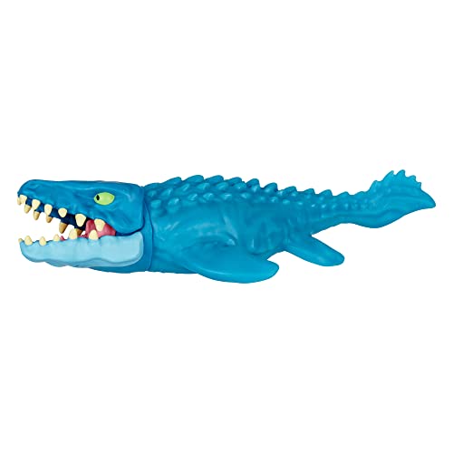 Heroes of Goo Jit Zu Jurassic World Hero Pack, Mosasaurus, 11,4 cm lang – Dehnbare, Squishy Dinosaurier-Figur mit Chomp-Angriffs-Action und einzigartiger Goo Füllung. von Heroes of Goo Jit Zu