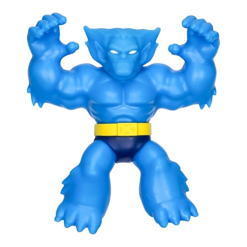 Heroes of Goo Jit Zu Marvel Studios X-Men '97 Beast Stretchy Actionfigur, mit metallisch-rheoskopischer X-Gen-Füllung, Stretch-Biest bis zu 3 mal seiner Größe - Sensorisches Spielzeug von Heroes of Goo Jit Zu