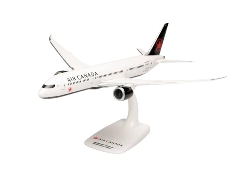 herpa 612326 Snap-Fit Modellflugzeug Air Canada Boeing 787-9 Dreamliner Miniatur im Maßstab 1:200, Sammlerstück, Modell mit Standfuß, Kunststoff, mehrfarbig von herpa