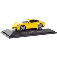 HERPA 071086 1:43 Porsche 911 Carrera 4 Coupé, racing gelb von Herpa