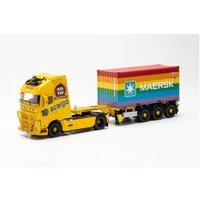 HERPA 071697 1:50 Volvo FH Gl. XL 2020 Container-Sattelzug „10 Jahre Acargo / 20 ft. Maersk Rainbow“ (Hamburg) von Herpa