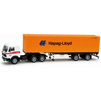 HERPA 159258 1:87 Mercedes-Benz S Container-Sattelzug "Schmid / Hapag Lloyd" von Herpa