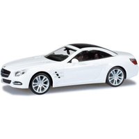 HERPA 24839 1:87 Mercedes-Benz SL-Klasse Cabrio mit Hardtop, zirrusweiß von Herpa