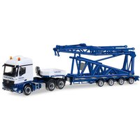 HERPA 307253 1:87 Mercedes-Benz Arocs Semitiefl ade-Sattelzug mit Anlenkstück für Liebherr LR 1600/2 Spitze "Wasel" von Herpa