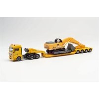 HERPA 312301 1:87 MAN TGX XLX Tieflade-Sattelzug mit Bagger Liebherr 954 „Leonhard Weiss“ von Herpa