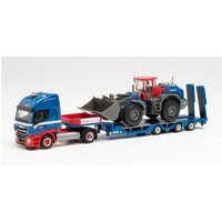 HERPA 312851 1:87 Iveco Stralis NP Goldhofer Allrounder-Sattelzug mit Liebherr Radlader "Riwatrans" von Herpa