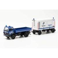 HERPA 315050 1:87 Mercedes-Benz SK `88 Kipper mit Anhänger und Stromaggregat „THW Freising“ von Herpa