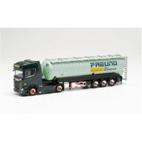 HERPA 315166 1:87 Scania CS 20 HD ADR Saugsilo-Sattelzug „Spedition Freund“ von Herpa