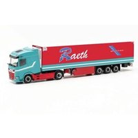 HERPA 316620 1:87 DAF XG Kühlkoffer-Sattelzug "Raeth" (Nordrhein-Westfalen/Straelen) von Herpa