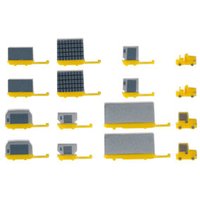 HERPA 520638 1:500 Flughafenzubehör: Container-Fahrzeuge neu (2x 2 Zugmaschinen, 2x 6 Container) von Herpa