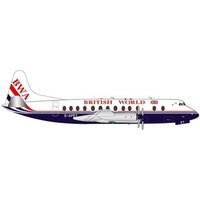 HERPA 571463 1:200 British World Airlines Vickers Viscount 800 - 25th anniversary last Viscount passenger flight – G-APEY von Herpa