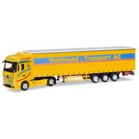 HERPA 927673 1:87 Mercedes-Benz Actros Bigspace Gardinenplanen-Sattelzug "Wohlwend" von Herpa