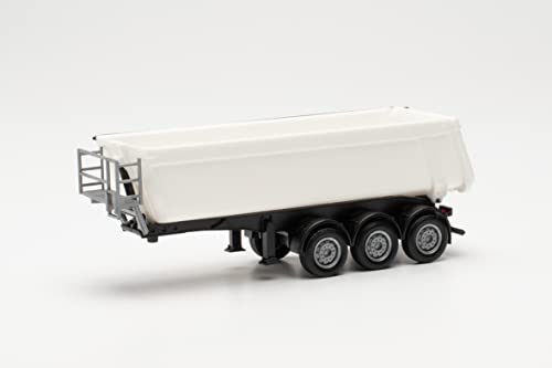 Herpa LKW Modell Zubehör, Schmitz Cargobull Kippauflieger mit Stahlmulde, originalgetreu im Maßstab 1:87, Modellauto, Modellbau Zubehör, Deko, Zubehör für Miniaturmodelle aus Kunststoff von herpa