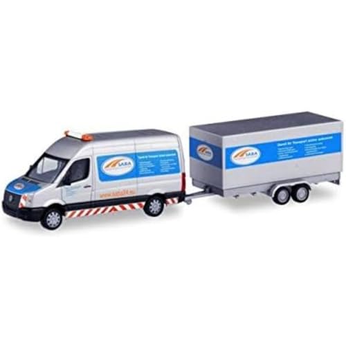 herpa 095068 – VW Crafter SABA Transportservice, Modell Auto, Modellsammlung, Miniaturmodelle, Fahrzeuge zum Sammeln, Kleinmodell, Detailgetreu, Kunststoff, Mehrfarbig - Maßstab 1:87 von herpa