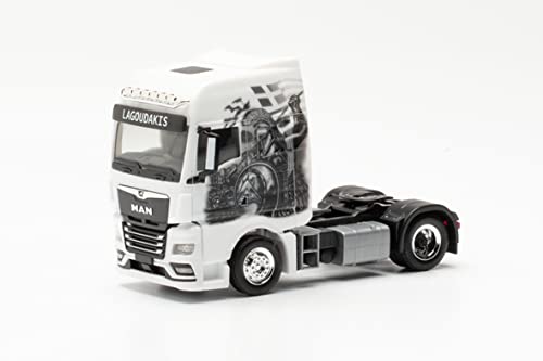 herpa 314473 Man Man TGX GX Lagoudakis 1 / Archilles, Held von Troja“ Zugmaschine Miniaturmodelle Kleinmodell Sammlerstück Detailgetreu, mehfarbig, S von herpa