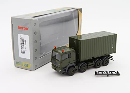 herpa 746809 Man Man TGA L 8x4 Wechsellader-LKW „Österreichisches Bundesheer“, Modell Auto, Miniaturmodelle, Kleinmodell, Sammlerstück, Detailgetreu, Mehrfarbig von herpa