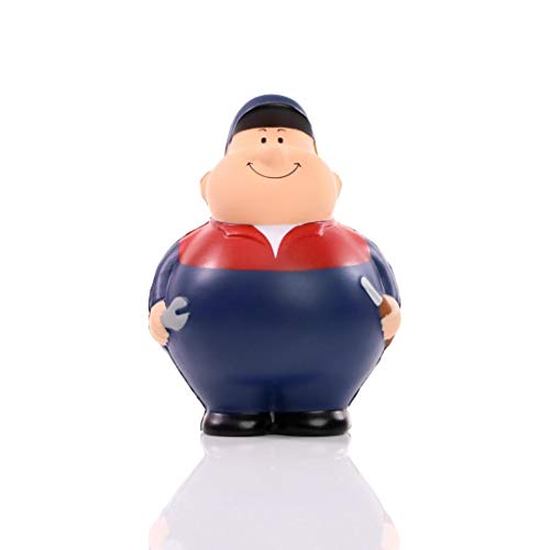 SQUEEZIES® Herr Bert® Mechaniker Bert - Knautschfigur zum Stressabbau - Stressball Anti-Stress Beschäftigung Stressbewältigung - Geschenk Arbeit Kollegen Mitarbeiter Kunden Freunde von Herr Bert