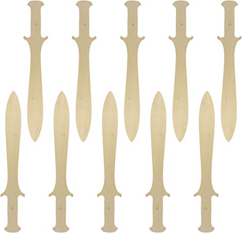 Herr Bo & Co 10x Piratendolch aus 3mm Birkensperrholz, unbehandelt, zum Selbergestalten von Herr Bo & Co