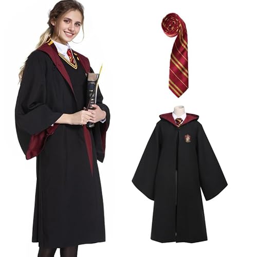 Herr Ozean Magician Robe, Wizard Cape Costume Set for Children Adults, mit Umhang und Krawatte,für Karneval,Halloween, Cosplay Costume von Herr Ozean