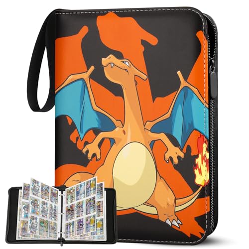 Sammelalbum für Pokemon Karten, 50 Seiten 900 Taschen Sammelkarten Album, Tragbar Wasserdicht PU Karten Halter Heft Ordner Buch, Sammelkartenalben für Sammler von Herritozl