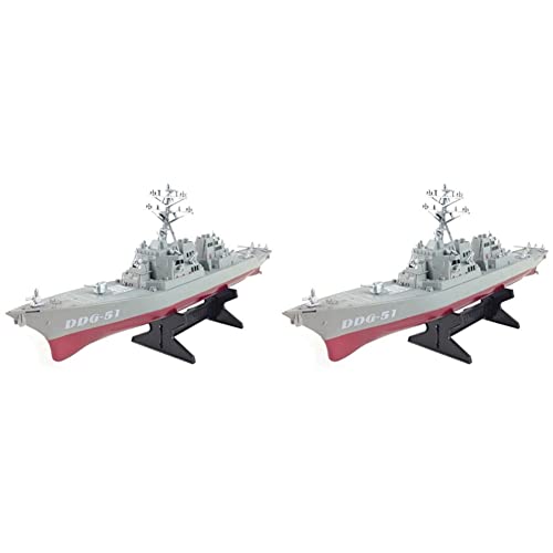 Herxermeny 2X Guided Missile Schiffsmodell Statisches Spielzeug mit Ausstellungsstand Kriegsschiff Modell DIY Lernspielzeug Hobbys Kinder Geschenk von Herxermeny