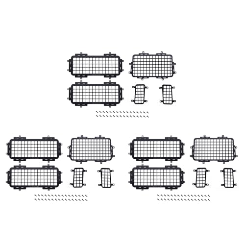 Herxermeny 9X für MN D90 D99S MN99S 1/12 RC Auto Upgrade Teile RüCk Seite Metall Stereo Skopisches Fenster Netz Schutz Netz Zubehör von Herxermeny