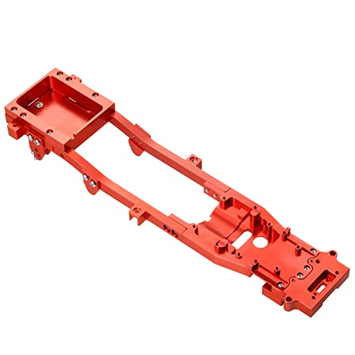 Herxermeny Metall-RC-Karosserie-Chassis-Rahmen-Kit-ZubehöR, Passend für D12 1/10 RC-Auto-DIY-Auto-Upgrade-Teile, Rot von Herxermeny