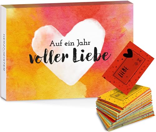 Geschenk für Paare - Unvergessliche Momente zu zweit erleben - Pärchen Geschenk für Ihn und Sie - Geschenkidee für Männer und Frauen - Losbox für Paare mit Ideen für gemeinsame Paarzeit und Liebe von Herzmeister