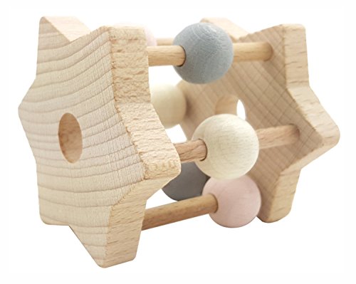 Hess Holzspielzeug 11001 - Sternrassel aus Holz, nature rosa von Hess