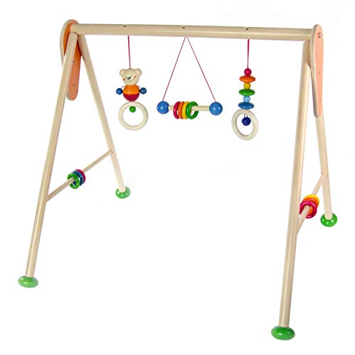Hess Holzspielzeug 13371 - Spielgerät aus Holz, Serie Bär Henry, für Babys, handgefertigter Spielbogen mit farbenfrohen Figuren und Rasseln, ca. 62 x 57 x 55 cm Hess Holzspielzeug 13371 - Spielgerät aus Holz, Serie Bär Henry, für Babys, handgefertigter Spielbogen mit farbenfrohen Figuren und Rasseln, ca. 62 x 57 x 55 cm von Hess