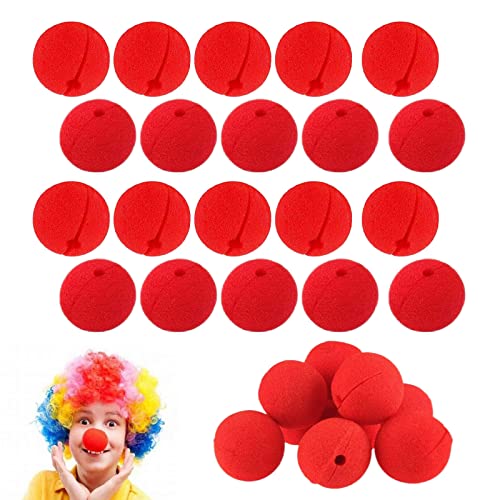 Heting-YQ 30 Stück Rot Clown Nase Rot Schwamm Nasen Clown-Nase Schaumstoff Rote für Fasching Karneval Halloween Weihnachten oder Andere Mottopartys Red Nose Day Komisch Kostüm Party von Heting-YQ