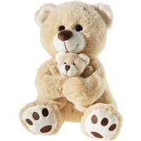 HEUNEC 504868 MISANIMO Bär hellbraun mit Baby 25 cm von Heunec