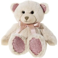 Heunec 134065 - BÄR PEARLIE Taupie mit Rosé-Schleife klein, 18 cm von Heunec