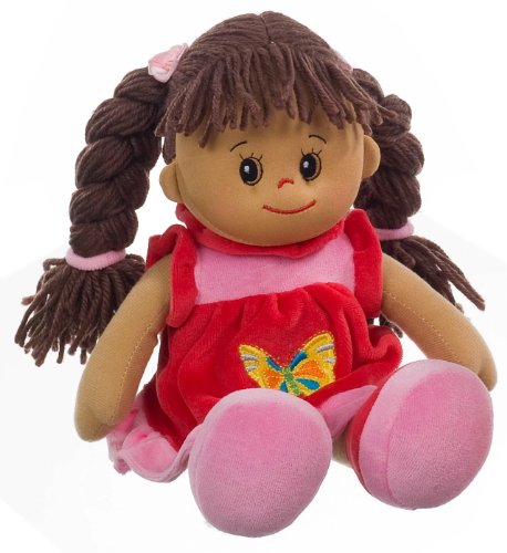 Heunec 470576 - Poupetta Lucy mit braunem Haar L, Braun, Rot von Heunec