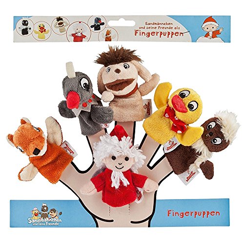 Unser Sandmännchen und Freunde 986176 - Fingerpuppen-Set 6-Fach, Sortiert von Heunec