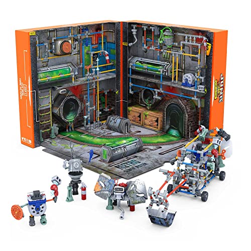 HEXBUG JUNKBOTS Large Factory Habitat Metro Sewer System, Surprise Toy Playset, Build and LOL with Boys and Girls, Toys for Kids, 285+ Pieces of Action Construction Figures, for Ages 5 and Up von Hexbug