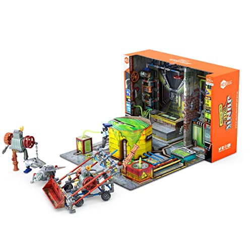 HEXBUG JUNKBOTS Small Factory Habitat Power Sub Station, Überraschungsspielzeug Spielset, Bauen und LOL mit Jungen und Mädchen, Spielzeug für Kinder, 200+ Stück Action Baufiguren, ab 5 Jahren von Hexbug