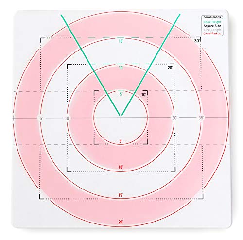 Hexers Spell Damage AOE Template, Dungeons and Dragons D&D DND Pathfinder RPG Compatible, templates for Line Cone Square or Circle Spells, converts inches to in Game feet von Hexers