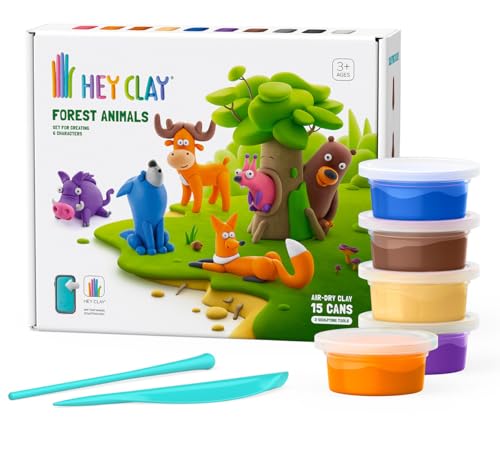 Hey Clay Set Waldtiere, 15 Stück von Hey Clay