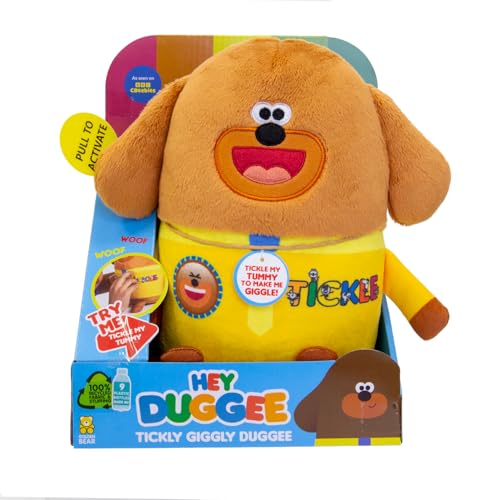 Hey Duggee Tickly Giggly Teddybär, Tickle Duggee's Bauch, um ihn kichern zu hören, geeignet für alle Altersgruppen. von Hey Duggee