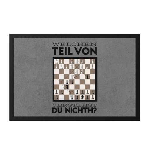 Hey!Print Welchen Teil Vom Spielzug Verstehst Du Nicht Fußmatte Schachspieler Schachbrett Chess Geschenkidee von Hey!Print