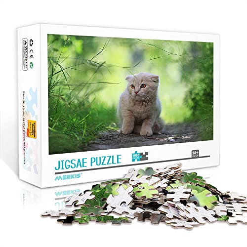 Mini-Puzzle für Erwachsene 1000 Teile Puzzle Cat Set Anspruchsvolles künstlerisches Puzzle (38x26 cm Kartonpuzzle) Puzzle für Erwachsene und Kinder von Heyazc